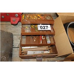 FISHING TACKLE BOX WITH HOOKS