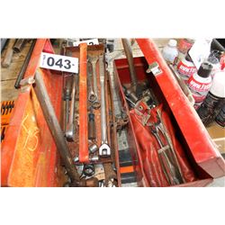 2 RED TOOLBOXES C/W TOOLS