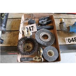 BUFFING WHEELS, 12 VOLT SCREWDRIVER, TAPE