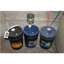 2 1/2 PAILS OF GOOD OIL