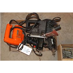 2 JIG SAWS, SANDER & 2 ELECTRIC SOLDERING GUNS