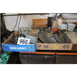 BOX OF DRILL BITS & CUT OFF BLADES