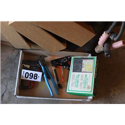 MULTI TESTER, FENCING TOOL & 2 STAPLERS