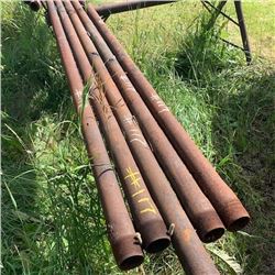 5 JOINTS OF PIPE & 2 T-LEGS