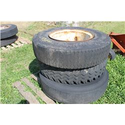 3 TRUCK TIRES (APPROX 10.00 X 20'S)