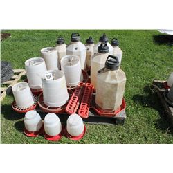 CHICKEN WATERERS, FEEDERS (PLASTIC)