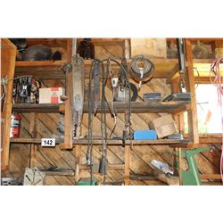 MISC ON EAST WALLS (ELECTRIC MOTORS, JUGS, OLD PARTS, ETC)