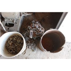 CHAIN & PAIL OF CABLE CLAMPS