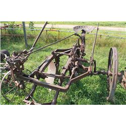 MASSEY HARRIS 2 BOTTOM HORSE PLOW C/W SEAT