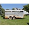 Image 1 : 1992 GOERTZEN 16' TANDEM AXLE GOOSENECK STOCK TRAILER