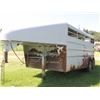 Image 2 : 1992 GOERTZEN 16' TANDEM AXLE GOOSENECK STOCK TRAILER