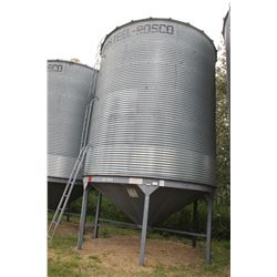 WESTEEL ROSCO 6 RING BIN C/W RETRO HOPPER & LADDER