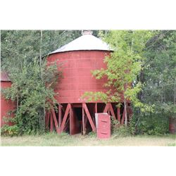 RED WOOD HOPPER BIN
