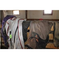 APPROX. 12 HORSE BLANKETS (BY THE PILE)