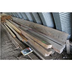 PILE OF 4X6'S, 2X4'S & ROUGH LUMBER (ALL FOR ONE MONEY) (BY THE PILE)