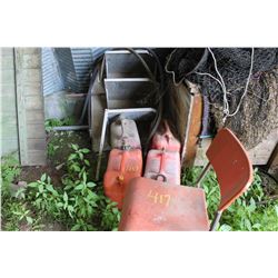 GERRY CANS, WOOD BOX & NETTING (INCLUDES LOT 418)