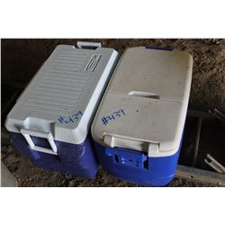 2 BLUE & WHITE COOLERS