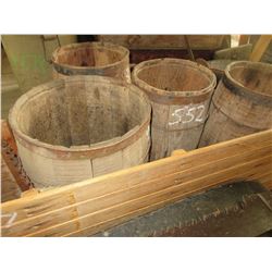 4 WOOD BARRELS