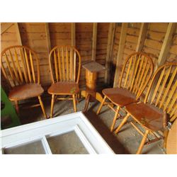 ROUND SINGLE PEDESTAL TABLE & CHAIRS