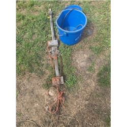 BEAM SCALE, ELECTRICAL WIRE, BLUE PAIL