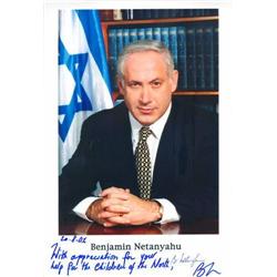 Israel: Benjamin Netanyahu original sig