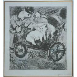 Israel charity: Chagall - etching