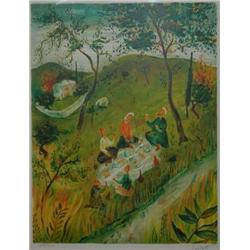 Israel Chiraty: Moshe Castel - Picnic litho