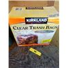 Image 1 : BOX WITH CLEAR TRASH BAGS, METAL COAT RACKS, VEHICLE WINDOW SHADE, ETC
