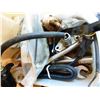 Image 3 : BOX OF AUTOMOTIVE WIRE, WRENCHES, FLAPPER DISCS, ELECTRICAL SUPPLIES, ETC