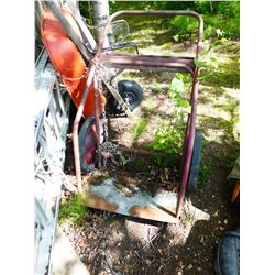 OXY-ACETYLENE CART WITH SET OF LARGE WHEELS