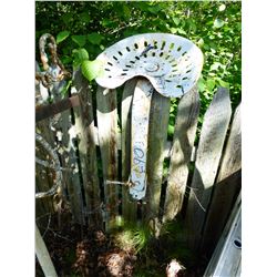 COLLECTIBLE:  METAL IMPLEMENT SEAT (WHITE)