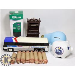 A LOT OF PIGGY BANKS OILERS