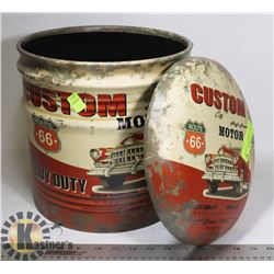 RETRO CUSTOM ROUTE 66 MOTOR OIL STORAGE/ FOOT
