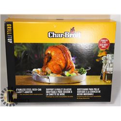 NEW STAINLESS STEEL BEER-CAN CHICKEN ROASTER