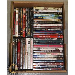 FLAT OF ASSORTED DVDS