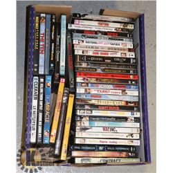FLAT OF ASSORTED DVDS