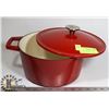 Image 1 : ARTISANAL RED ENAMEL CAST IRON DUTCH OVEN
