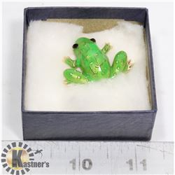GREEN ENAMELED FROG
