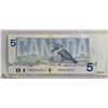 Image 1 : 1986 CANADIAN $ 5 DOLLAR BILL