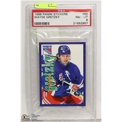 PSA 8 WAYNE GRETZKY GRADED CARD OILERS HOF