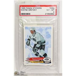 PSA 8 WAYNE GRETZKY GRADED CARD OILERS HOF