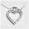 Image 1 : SILVER BLUE TOPAZ 20"  NECKLACE
