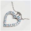 Image 2 : SILVER BLUE TOPAZ 20"  NECKLACE