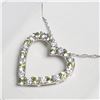 Image 1 : SILVER NATURAL PERIDOT 20"  NECKLACE