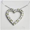 Image 2 : SILVER NATURAL PERIDOT 20"  NECKLACE