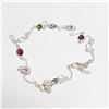 Image 2 : SILVER GENUINE GEMSTONE 18"   NECKLACE