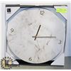 Image 1 : NEW UMBRA 15" WALL CLOCK WHITE/GREY MARBLE
