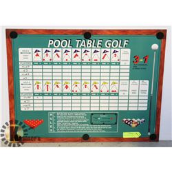 POOL TABLE GOLF WALL HANGING