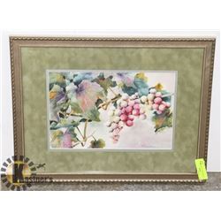 FRAMED PRINT OF GRAPES