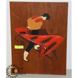 24"X18" TEAK ART SPANISH MATADOR